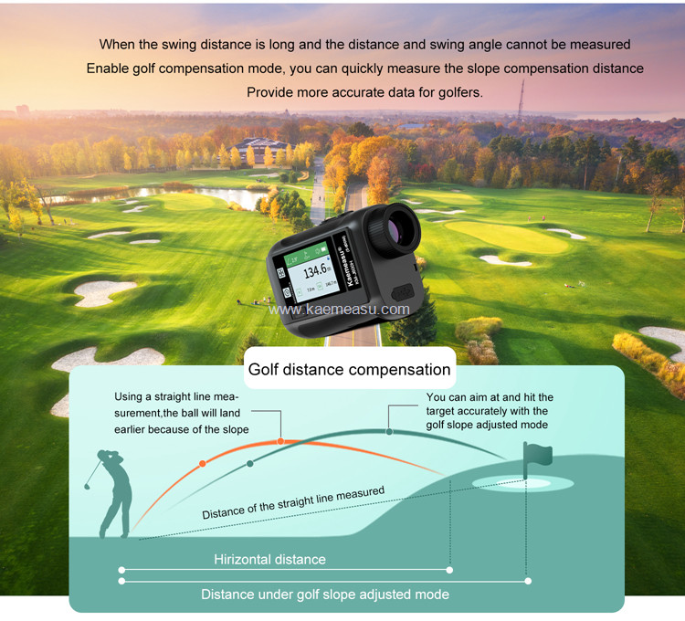 kaemeasu Multifunctional Laser Rangefinder Data Broadcast Golf Range Finder Telescope J800