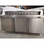 Fan Cooling 350L Salad Bar Display Fridge for restaurant