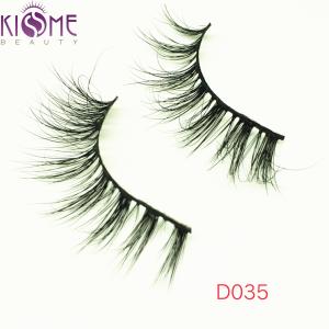 China Cruelty Free Fashion Natural Mink Eyelashes Black Band 0.01~0.15 Mm Thickness D035 wholesale