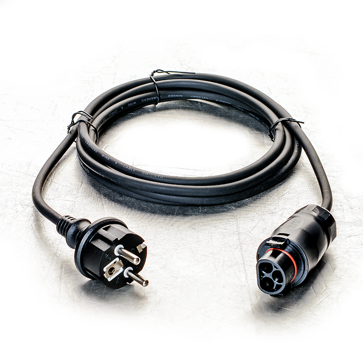 Balcony PV System Micro Inverter AC Power Cord Schuko Plug to LY01 Connector With H07RN-F Rubber Cable for DEYE Model