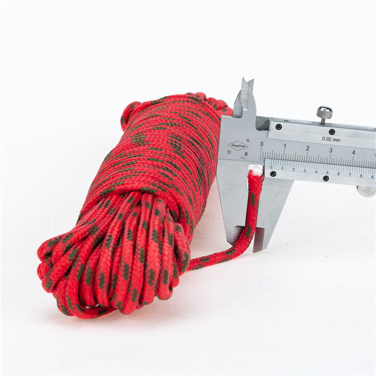 Custom Size Diamond Braided PP Rope Reflective Polypropylene Tent Rope