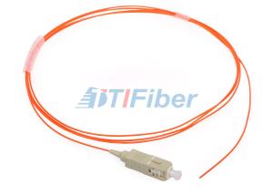 China OM1 62.5 / 125 SC Fiber Optical Pigtail , 0.9mm OFNP Fiber Optic Cable wholesale