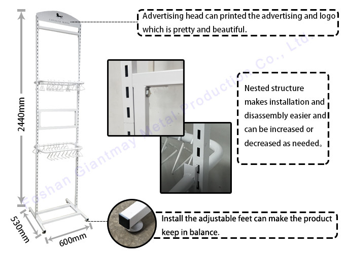 Metal Hanging Rack Retail Leather Belt Display Stand