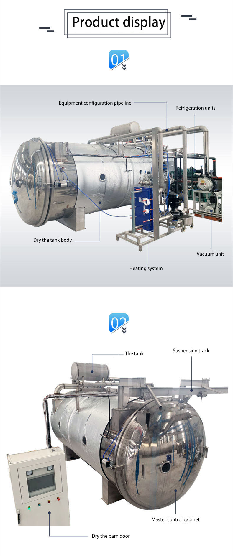 Stainless Steel Vacuum Freeze Drying Machine Automatic Quick Freezing Lyophilization
