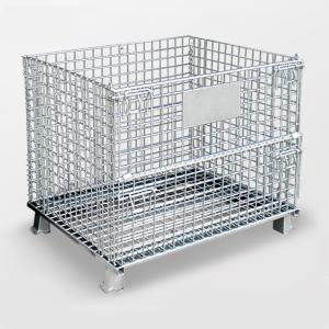 China Forklift Guides Electro Zinc Plated Q235 Steel Wire Mesh Cage wholesale