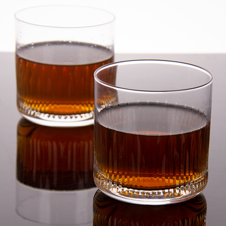 Stunning 7.5oz Diamond Engraved Whisky Tumbler Glass Cup for Drinking Bourbon