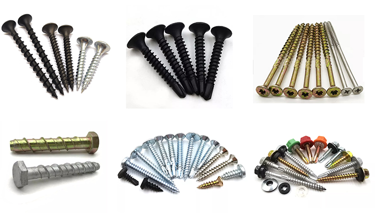 Flat Bugle Head Drywall Screws Fine Coarse Thread Self Drilling Wood Screw DIN 18182
