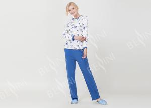 China Beautiful Floral Womens Pyjama Sets Home Suit For Adult Customized Size wholesale