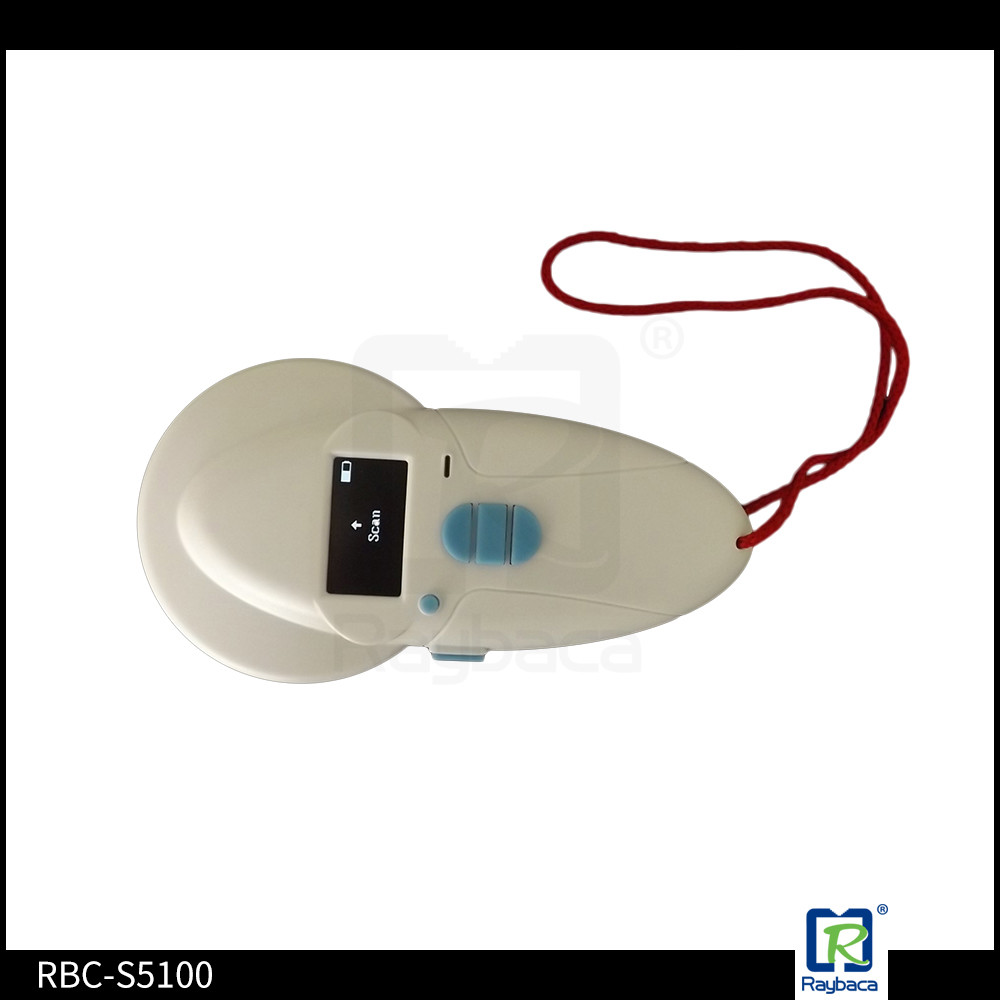 Handheld Dog Rfid Reader , LF White Eid Tag Reader For Animal Microchip