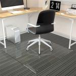 Industrial Grade Clear Tempered Glass Chair Mat 1/5" Thick 35" x 46" for