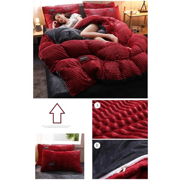 Customized Queen King Size Bed Sheet Quilt Cover Bedding Set in 4 Grade Color Fastness