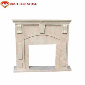China Solid Natural Stone Fireplaces Marble Decorative Fire Surround Home Decoration wholesale
