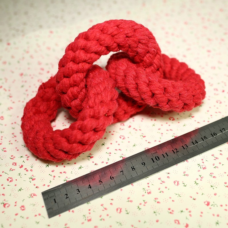 Red Color Pet Play Toys Size 20cm Cotton Linen Material For Entertainment