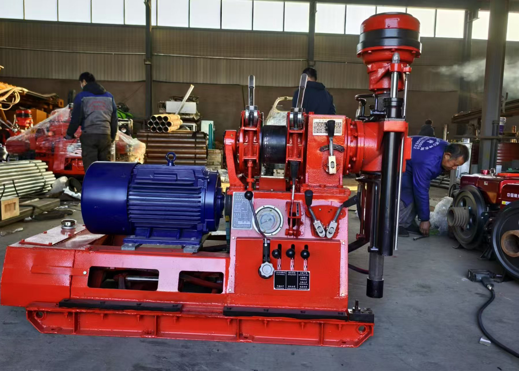 Lightweight Core Drilling Rig XY-2PC 50mm Drilling Rod Diameter Spindle Speed 81 164 298 334 587 1190 R/min