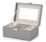 Silkscreen Logo Leather Gift Box Leather Jewelry Box With Lock