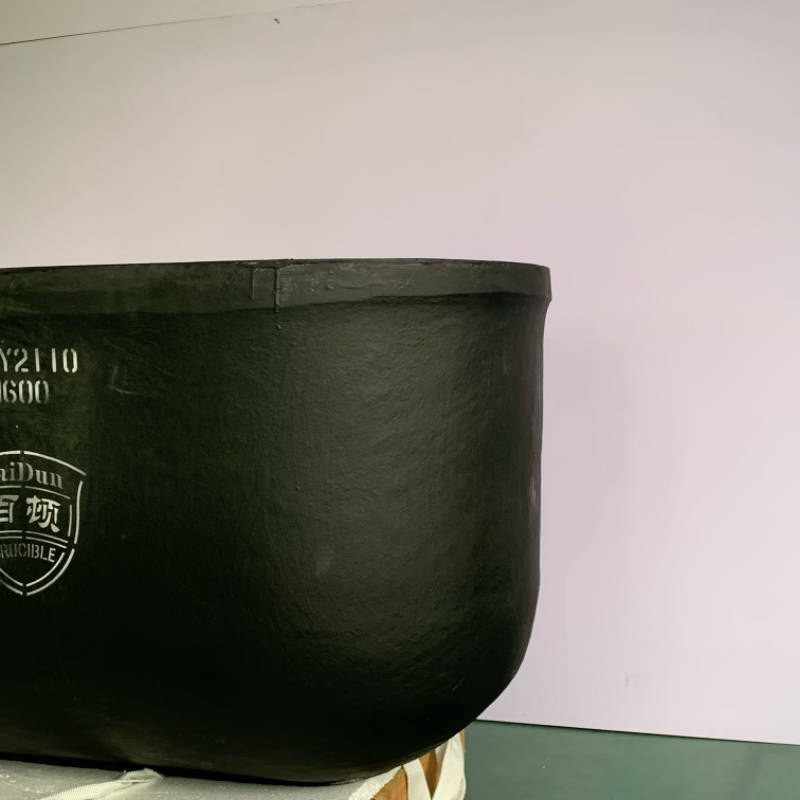 Long Service Life Chemical Stability Oval Type Crucible Metal Melting Silicon Carbide Graphite