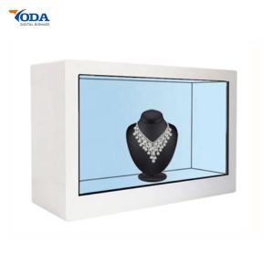 China Transparent Advertising Interactive LCD Modern Video Display ShowCases wholesale