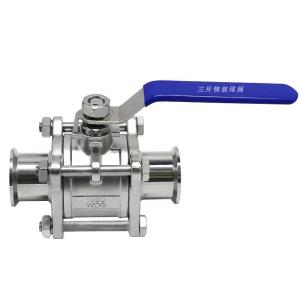 China WZ Food Grade Stainless Steel 304 316 316L Ball Valve Sanitary Vacuum 3pc Ball Valves DIN SMS 3A wholesale
