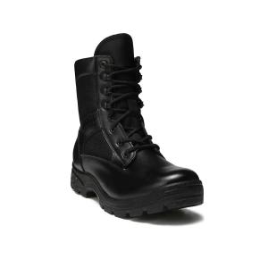 China Black Outdoor PU Rubber Outsole High Upper Shoes Tactical Leather Combat Boots for Men wholesale