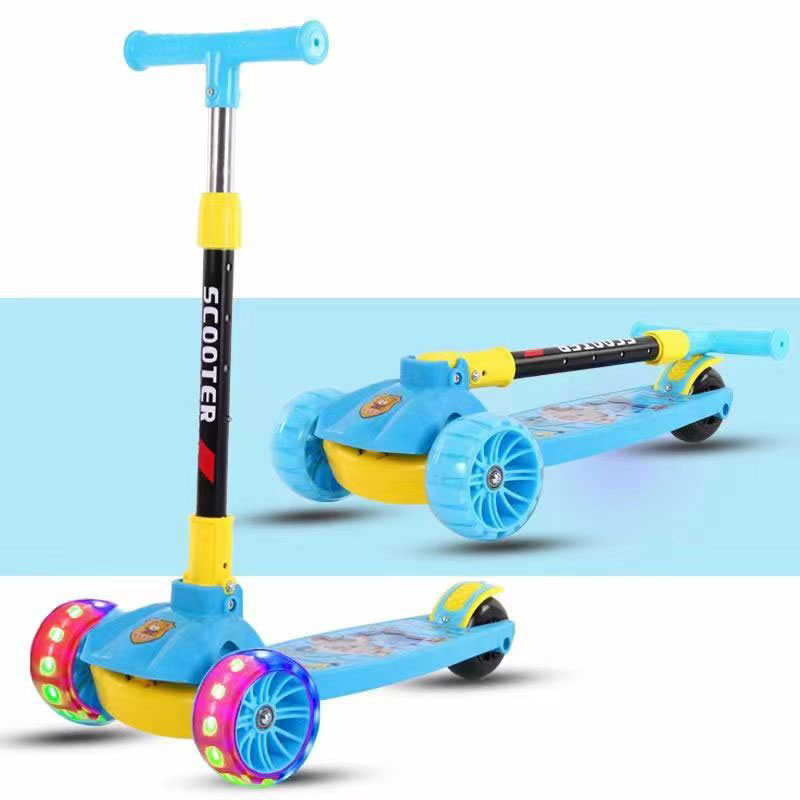 Unisex Height Adjustable Scooter for Kids Ages 4-6Y Collapsible and Portable Max Load 200 LBS