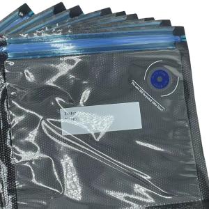 China SGS Kitchen Blue Food Vacuum Zipper Bags Sous Vide Bags For Cookers wholesale