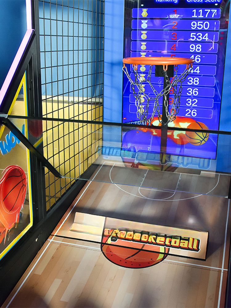 Fun Center Coin Operated Basketball Game Machine 180*81*190cm Low Maintenance