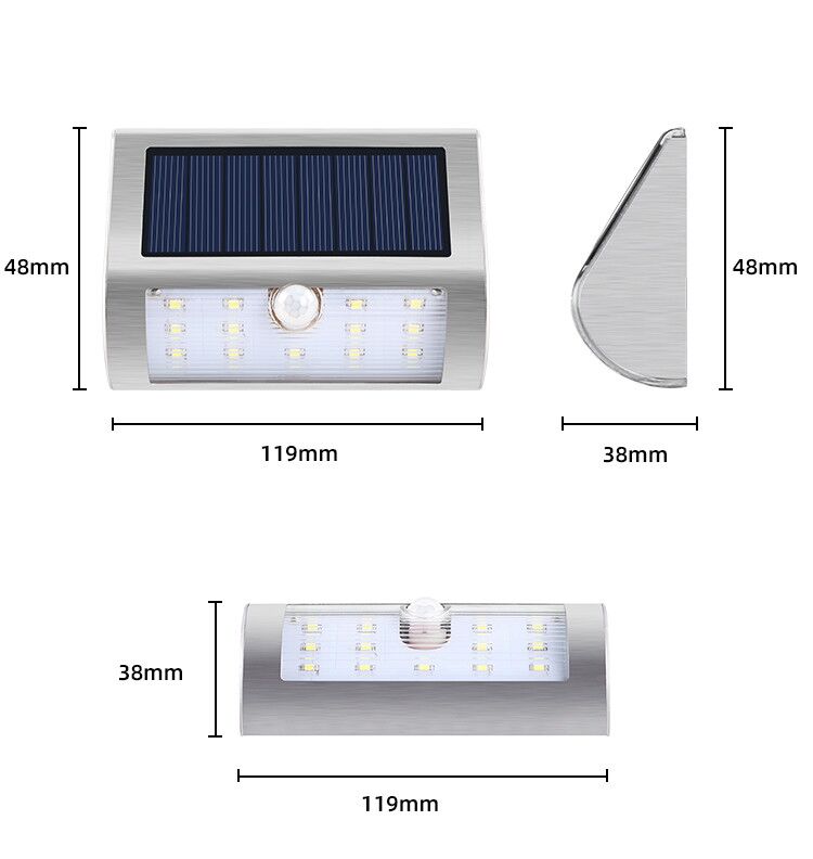 50000 Hours Working Lifetime Powered Motion Security Led Work Solar Light for Road Yard