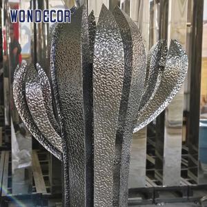 China Outdoor Large Abstract Cactus Casting Stainless Steel Sculpture wholesale