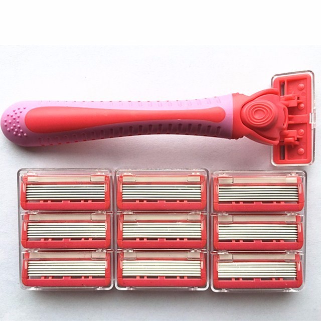 3-6 Blades Disposable Face and Body Hair Removal Razor Pack for Women with Razor Head Refills