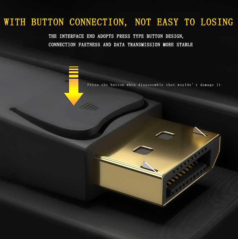Custom logo cheap 4k/60HZ 4K/30HZ 1080P/60HZ dp 1.2 display port cable