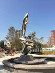 Anti Corrosion Outdoor Metal Sculpture , Abstract Metal Art Sculptures Outdoor
