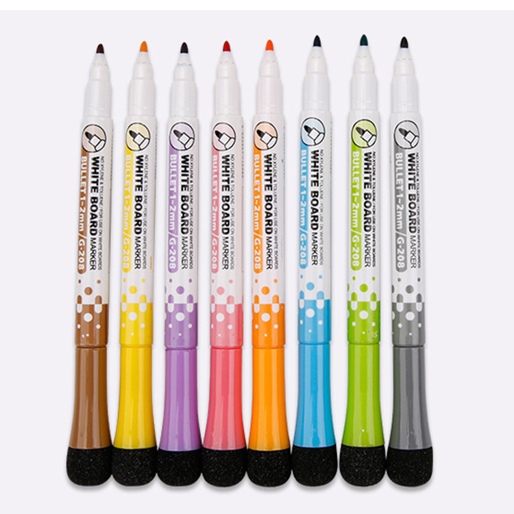 Office and School Essential 8 Colors Set Dry Erase Markers with Magnetic Whiteboard