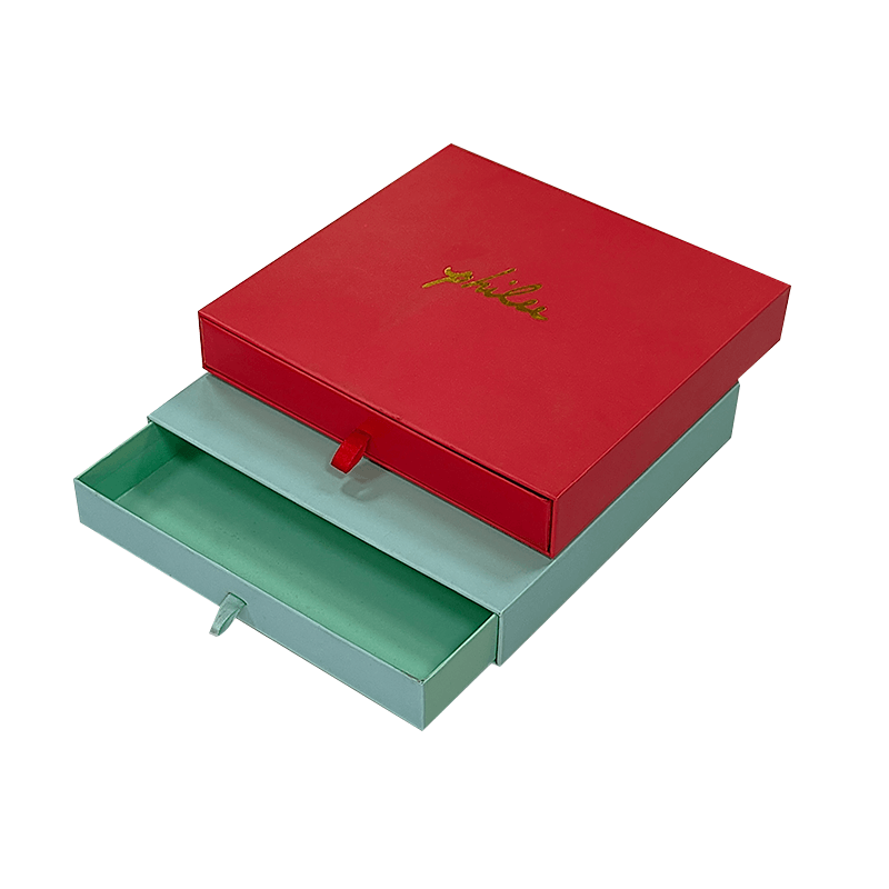 Recyclable Small Sliding Jewelry Box Varnishing Sliding Drawer Gift Boxes
