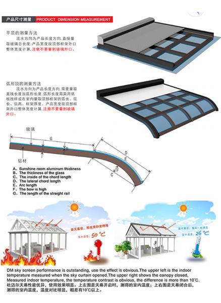 Outdoor Retractable Roof Awning Electric Aluminum Remote Patio Awnings