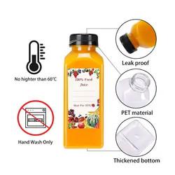 China 100ml 250ml 500ml Clear Pet Square Plastic Juice Bottle Drinking Bottle For Beverage Packaging wholesale