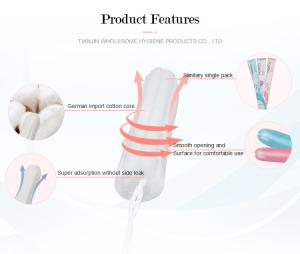 China Adult Private Label Organic Cotton Clean Point Tampons for Female Health Care Product wholesale