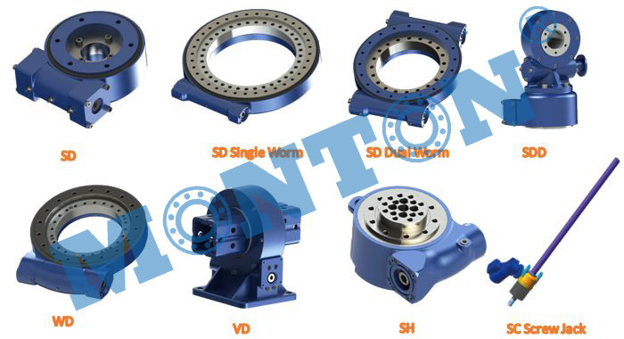 Small Wind Power System Worm Gear Slew Drive Tracker Components For Solar Panel SE17