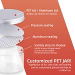 1500ml Wide Mouth Large Round Clear Plastic Jar For Food 100 Caliber
