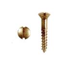 Yellow Brass Slotted Drive Oval Head Wood Screws Round Head Furniture Screws