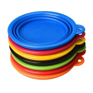 China Food Water Collapsible Pet Bowl , Colorful Portable Dog Bowl Collapsible wholesale