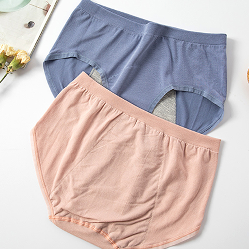 High Cut Women Cotton Panties Plain Dyed Multi Color Seamless