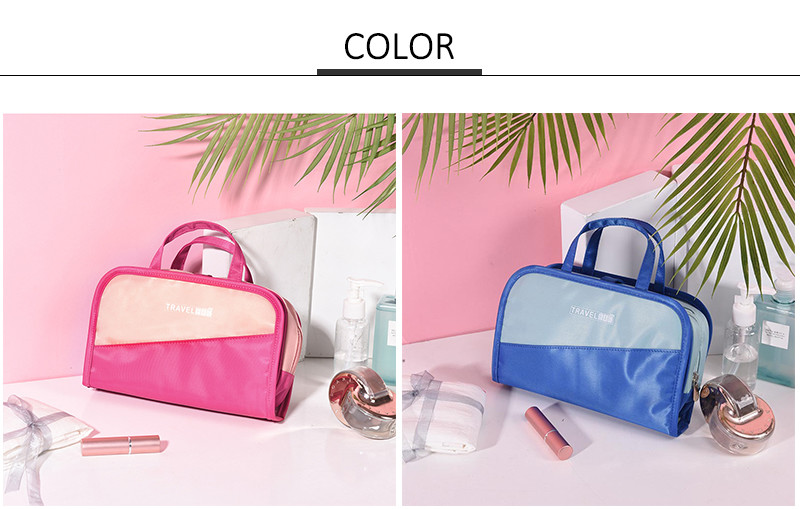 Portable Large Capacity Two Color Cosmetic Travel Makeup Bags