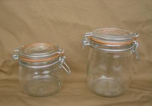 China 400ml glass jars with steel buckle wholesale