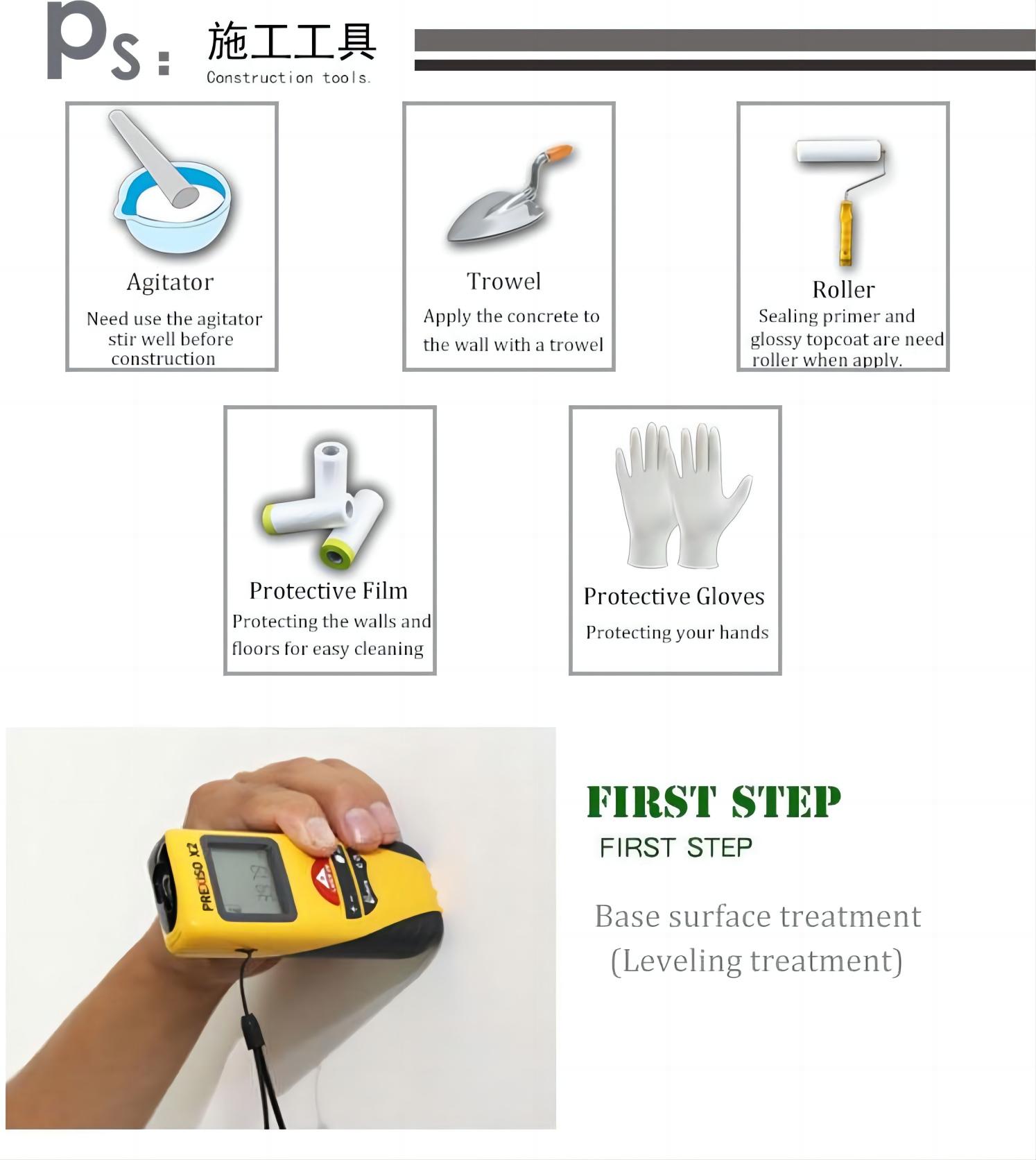 EINECS No. 231-072-3 Microcement Coating for Affordable House Renovation