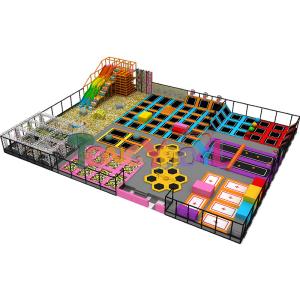 China Reliable Indoor Commercial Trampoline Equipment 15FT Indoor Play Area With Trampoline wholesale