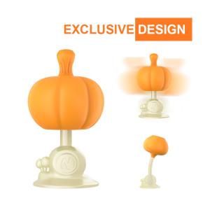 China Eco Inspired Flexible Baby Teething Toys Vegetable Pumpkin Silicone Teether wholesale