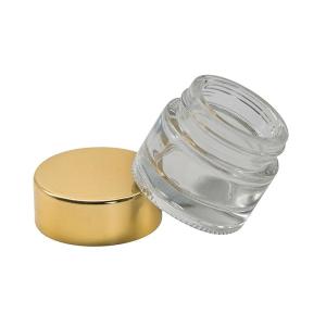 China Clear Cosmetic 30ml 1oz Cream Glass Jar With UV Lid wholesale