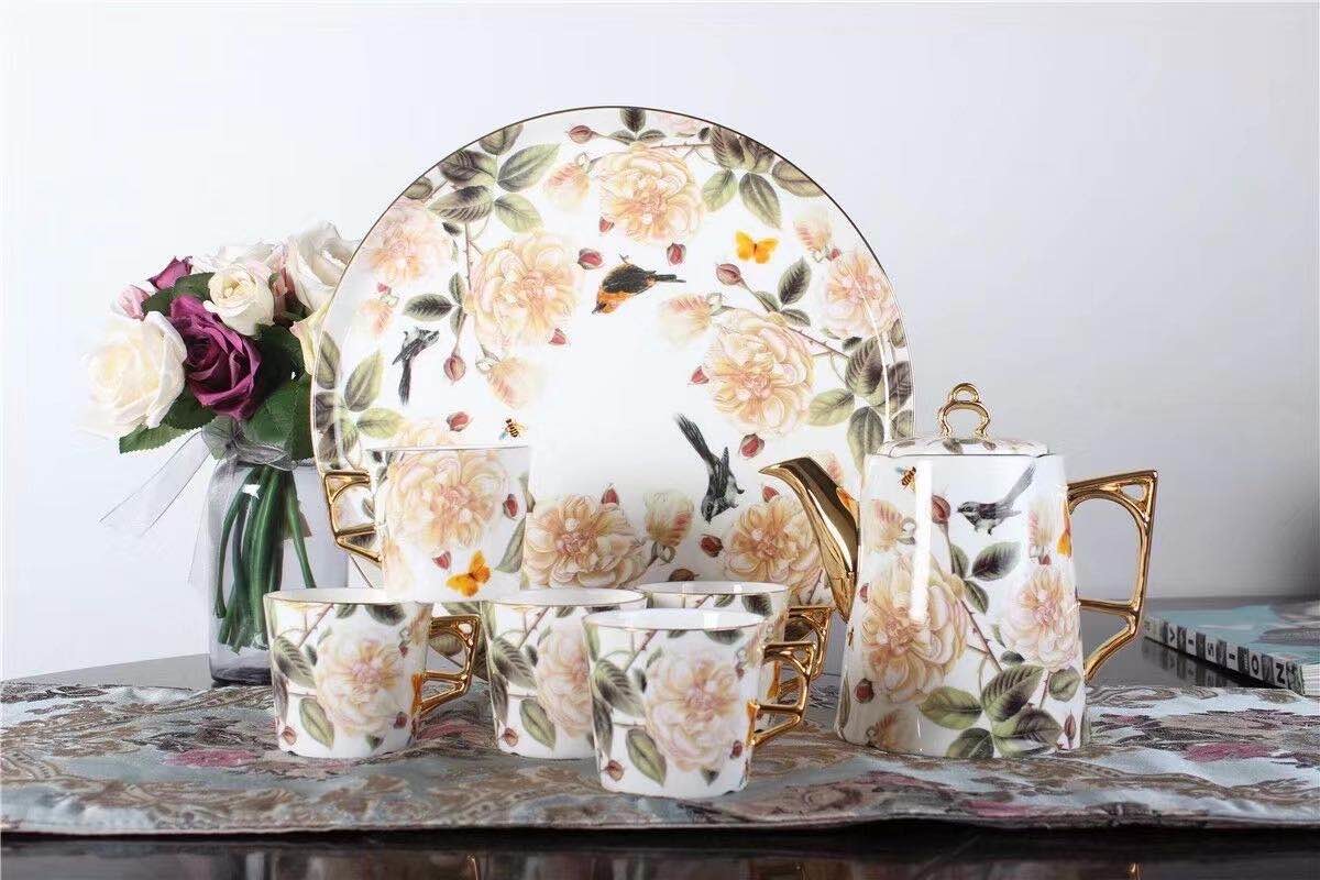 24K Bone China Coffee Cup Sets