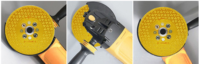Vacuum Brazed 115mm Angle Grinder Tile Blade Concrete Cutting