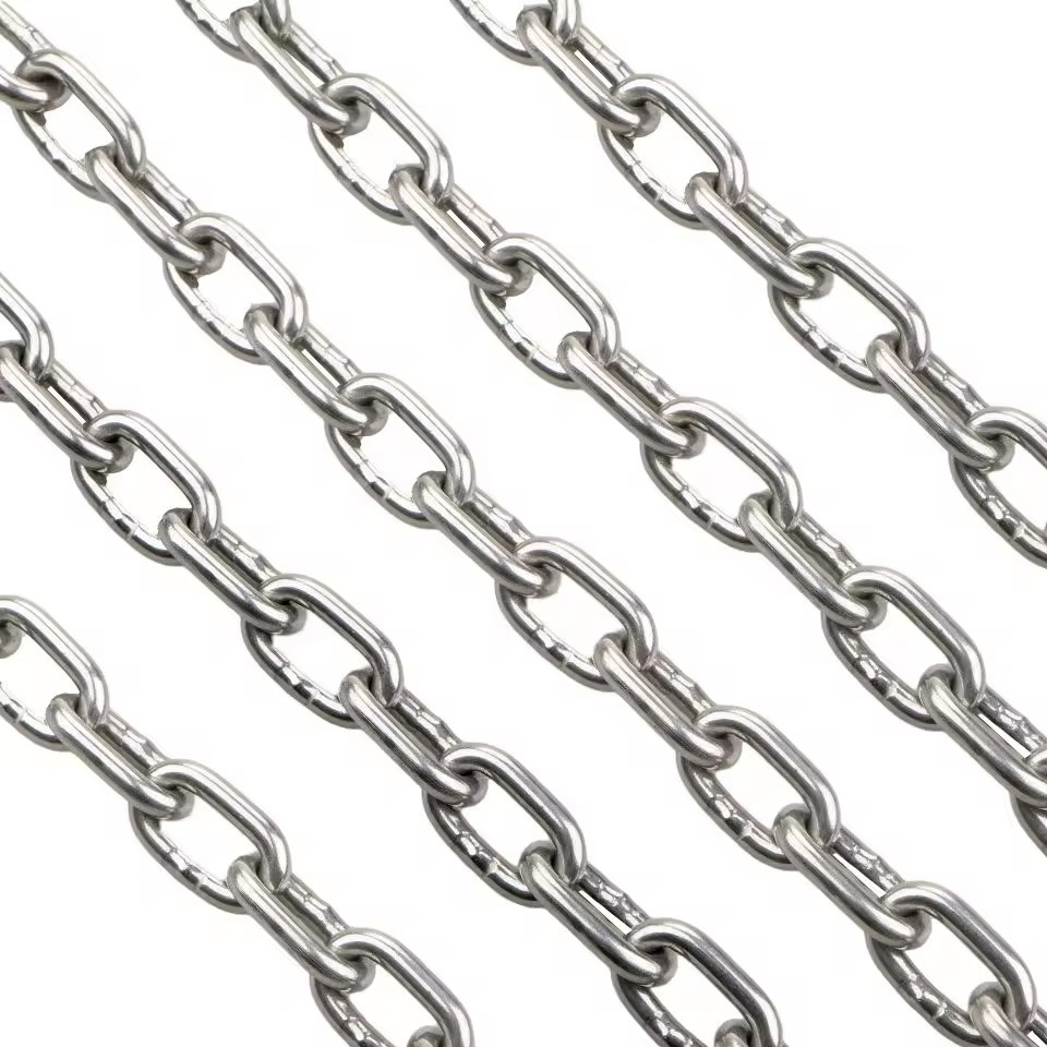 Stainless Steel DIN766 Short Link Chain For Load Lifting Germany Standard G80